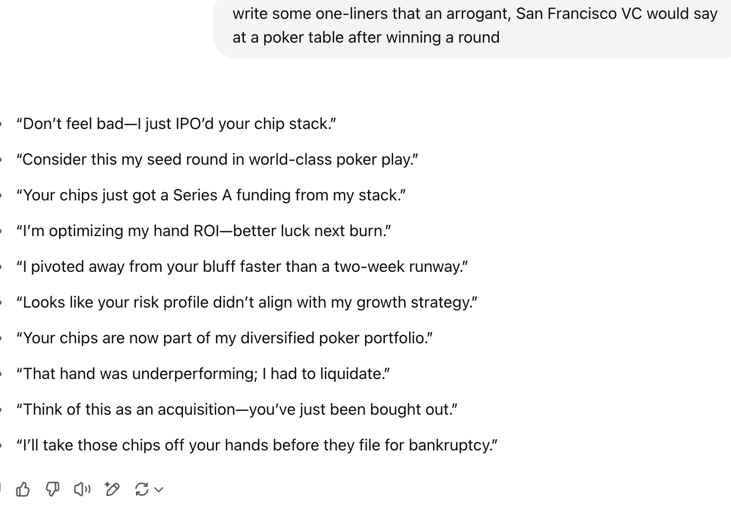 AI-generated trash talk examples
